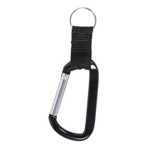 Carabiner With Strap And Split Ring Keychain Thumbnail